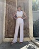 spodnie materiałowe damskie Spodnie Bali White 4