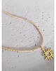 chokery Delikatny naszyjnik choker Słońce i cieliste koraliki 1