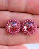 kolczyki swarovski Light Rose, kolczyki z kryształami Swarovskiego, beading 3
