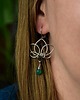 kolczyki wire wrapping Kolczyki kwiat lotosu ametyst wire wrapping 3