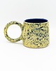 kubki Żółty ceramiczny kubek z okrągłym uszkiem 1