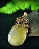 wisiory Wisiorek wire wrapping z żółtymi agatami 4