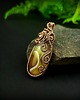 wisiory Wisiorek z żółtym agatem  wire wrapping 5