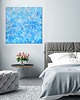 obrazy Błękitny obraz abstrakcyjny "Dreaming" 70x70 cm 1