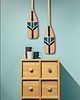 Ozdoby na ścianę Mini Pagaj John Paddle Ozdoba Kolorowy Malowany 110 cm WZ3 2