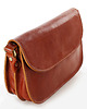 torby na ramię Skórzana torebka saddle bag półksiężyc sztywna skóra - brąz camel 1