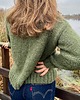 swetry damskie Sweter DITA - oliwkowy - merino / alpaka / jedwab - handmade - XS/S 1