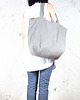 torby na ramię Lazy bag torba jasnoszara na zamek / vegan / eco 5