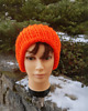 czapki damskie Czapka beanie neon pomarańcz 1