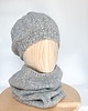 czapki damskie Jasnoszara czapka beretowa z wełny alpaki Parisian 7