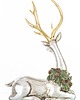 dekoracje świąteczne Figurka - renifer 22x16 cm leżący ze złotym porożem 3