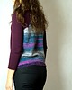 swetry damskie  bakłażanowy sweterek z kolorowym tyłem No.1 3