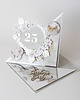 kartki scrapbooking 25 rocznica ślubu, srebrne gody, kartka 3d 1