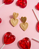 kolczyki z masy plastycznej Wiszące łańcuszki serca edycja walentynkowa 2