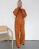 komplety damskie Katya bluza na zamek i spodnie z przeszyciem cynamonowy 7