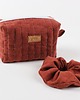 kosmetyczki Lniana kosmetyczka box + gumka scrunchie 1