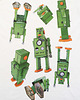 t-shirty męskie koszulka ROBOT GREEN / ZIELONY Tshirt 1