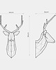 dekoracje - na ścianę DIY jeleń - fioletowy 4