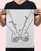 plakaty Plakat minimalistyczny złączone dłonie 1