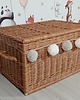 pojemniki na zabawki Duży kufer wiklinowy skrzynia kosz na zabawki NATURALNY 80cm 1