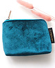 portfele damskie Portfel card holder z weluru Turkusowy 1