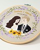 Ślub - inne Personalizowana pamiątka ślubna, haft ślubny/ rocznicowy w tamborku23 cm 6