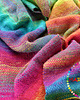 szale damskie UNIKAT szal dziergany (jak tkany) "Rainbow" 3