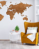 Ozdoby na ścianę Drewniana Mapa Świata 150x70x06 cm Granice 2