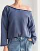 bluza bez kaptura damska Bluza damska oversize z szerokim dekoltem 2
