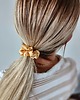 gumki do włosów Gumka jedwabna, scrunchie, gumka do włosów, gumka satynowa ciepłe złoto MINI 3