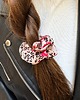 gumki do włosów Jedwabna scrunchie gumka frotka midi róże i panterka 2