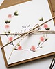 kartki scrapbooking Kartka na ślub rustykalna Wianek z różowych kwiatów 4