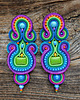 kolczyki soutache Duże i kolorowe kolczyki sutasz 3