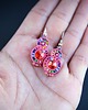 kolczyki swarovski Esme 1 - różowe kolczyki z kryształkami 2
