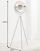 lampy do pokoju dziecka Lampa stojąca Studio czarna srebrny środek 140cm 5