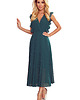 sukienki maxi damskie 315-1 EMILY sukienka z falbankami - zielona 4