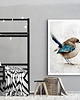 obrazy OBRAZ NA PŁÓTNIE -AKWARELOWY PTASZEK 40x60cm 2