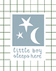 obrazy i plakaty do pokoju dziecięcego Plakat little boy sleeps here 1