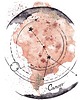 plakaty Plakat CANCER  Gwiazdozbiór Raka Znak Zodiaku Rak akwarela wydruk artystyczny 1