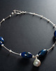srebrne naszyjniki Elegancki srebrny naszyjnik z perłą i lapis lazuli. [PN1] 4