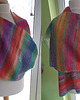 szale damskie UNIKAT szal dziergany (jak tkany) "Happy Rainbow" 4