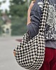 torby na ramię Torba worek z puchatej tkaniny w pepitkę Beżowa 4