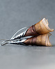 kolczyki wire wrapping Srebrne kolczyki caffe latte 2