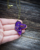 wisiory Mały fioletowy wisiorek  soutache 3