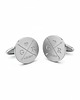 spinki do mankietów Srebrne spinki do mankietów z inicjałami i datą 1