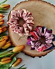 gumki do włosów Gumka jedwabna, scrunchie, frotka lawendowy róż kosmiczny sen MAXI 1