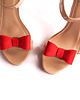klipsy do butów Klipsy do butów Coquet-Kokardki 3D S/Red Suede 2