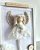 komunia - pozostałe Anioł Stróż w ramce,ręcznie robiona pamiątka Komunii Chrztu 1