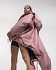 kurtki damskie Kurtka bomber hoodie oversize dusty pink 1