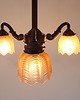 lampy wiszące Żyrandol Art Deco z brązu, lata 20. 5
